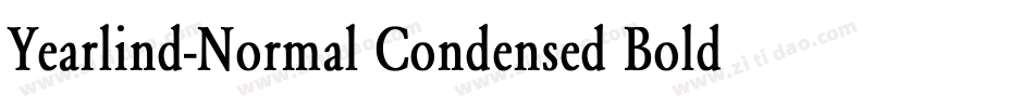 Yearlind-Normal Condensed Bold Italic字体转换